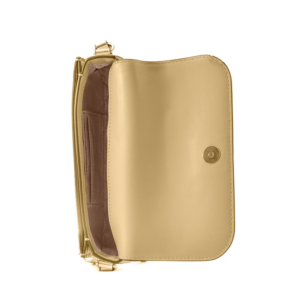 Michael Kors Gold Leather Crossbody Bag Marbella Shore