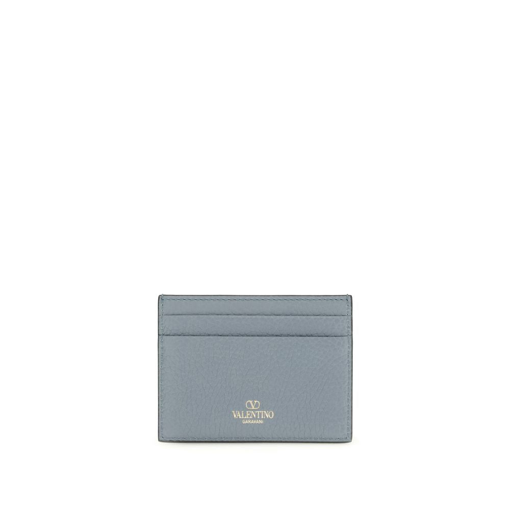 Valentino Garavani Leather Card Holder - Blue
