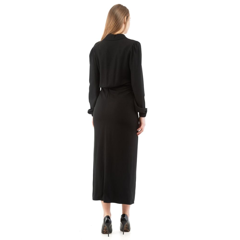 Moschino Sleepless Night Long-Sleeve Dress Black