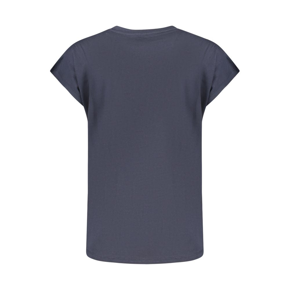 Pepe Jeans Blaues Bio-Baumwoll-T-Shirt für Damen