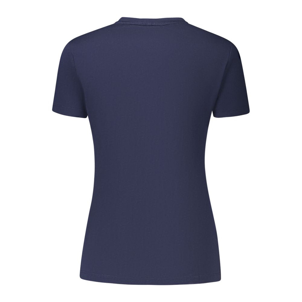 Guess Jeans Blaues Bio-Baumwoll-T-Shirt für Damen