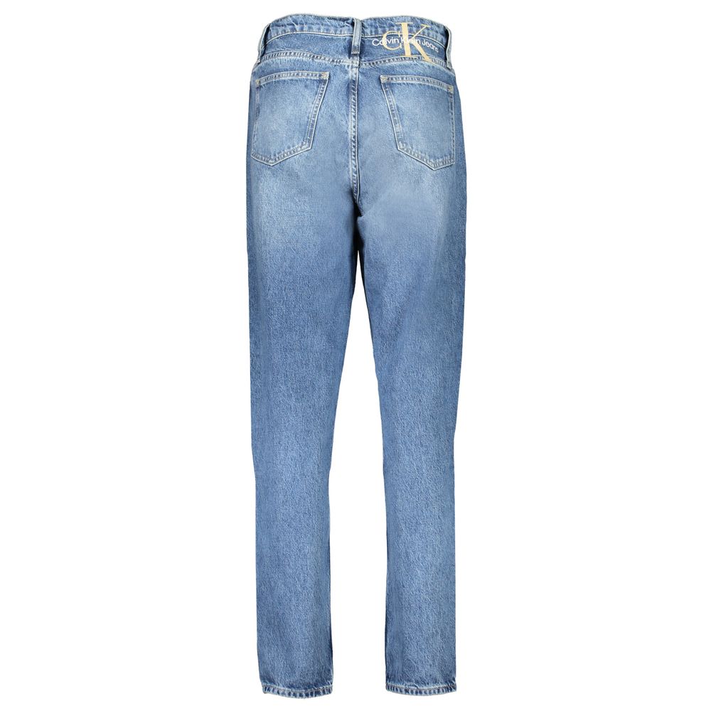 Calvin Klein Sea Wave Washed Blue Mom Jeans Urban Style