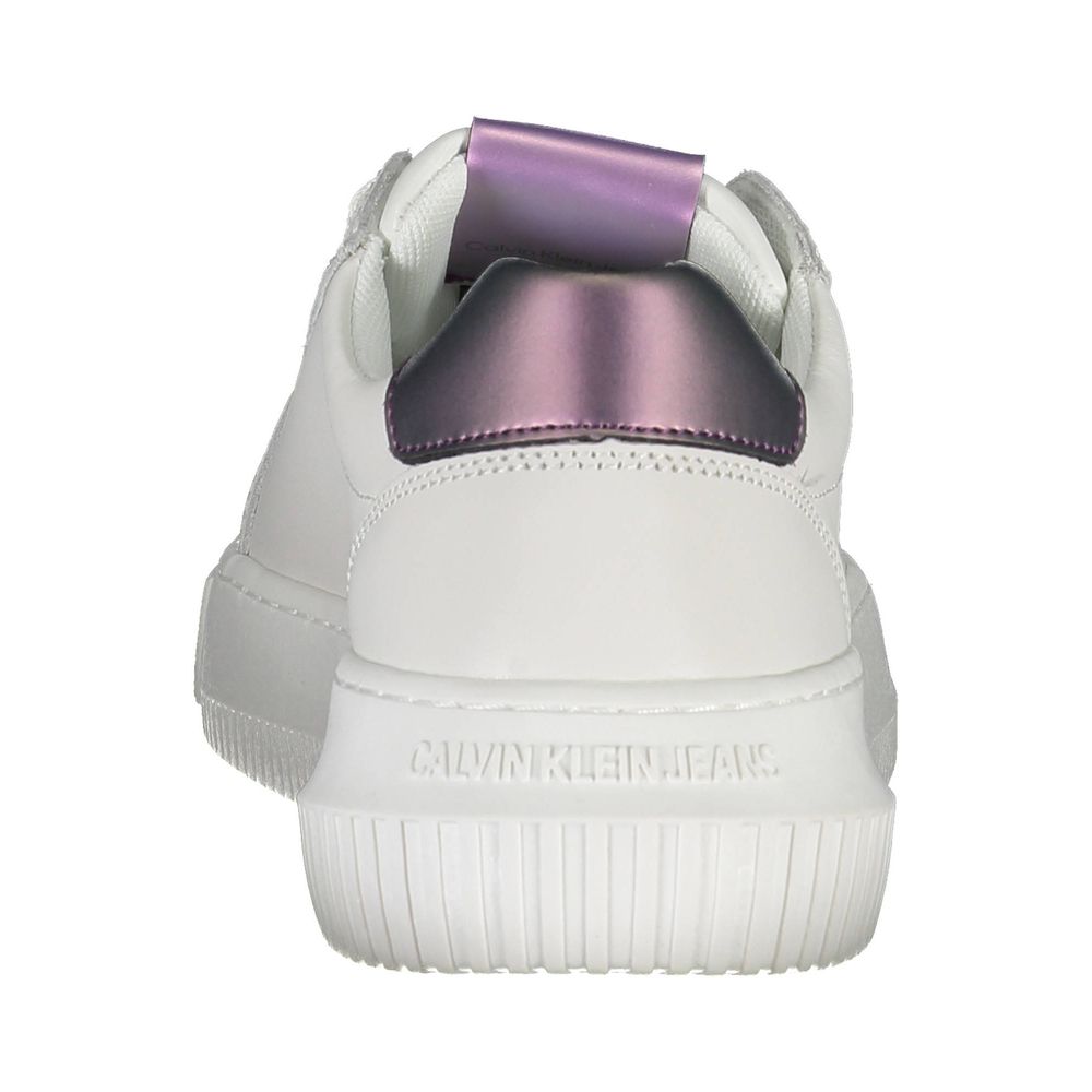 Calvin Klein Leather Sneakers White Marbella Town