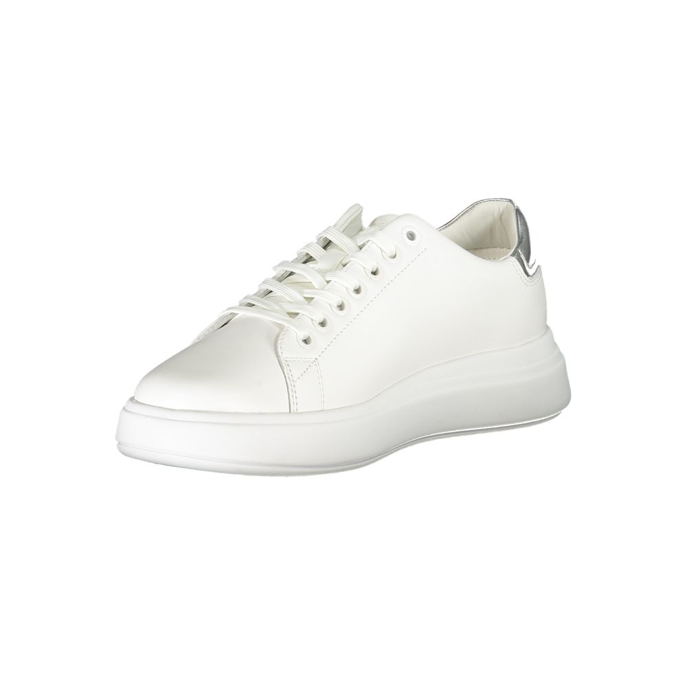 Calvin Klein Leather Sneakers Bianco Marbella Town White