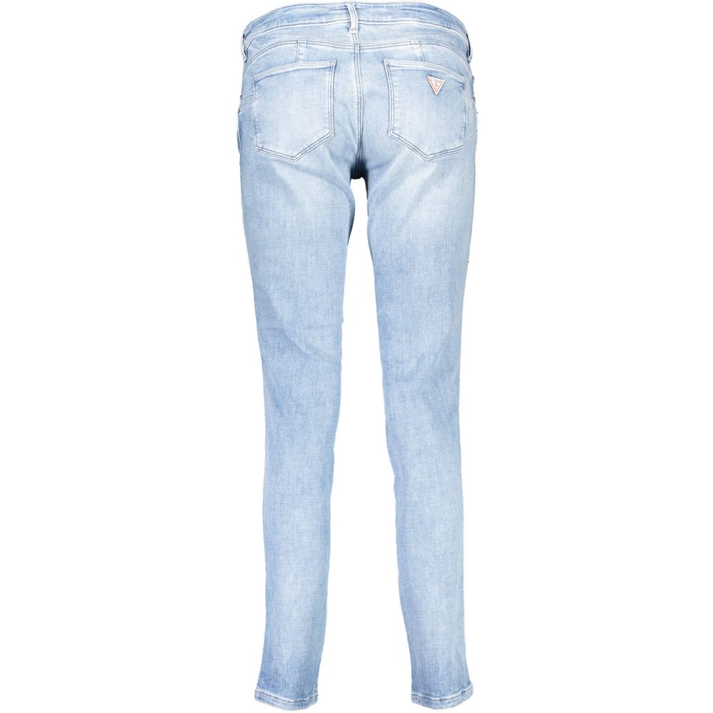 Guess Skinny Mid-Rise Jeans Sea Wave Azzurro