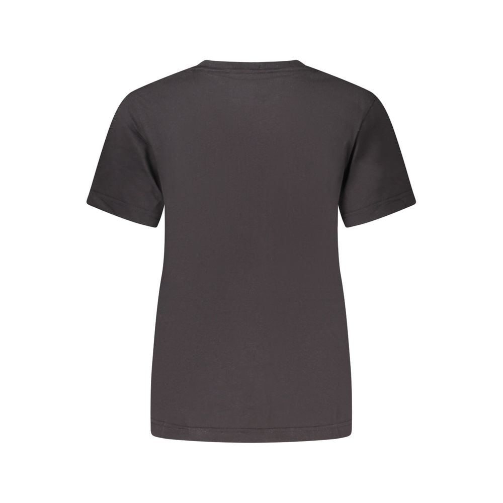 Schwarzes Baumwoll-T-Shirt von Calvin Klein für Damen