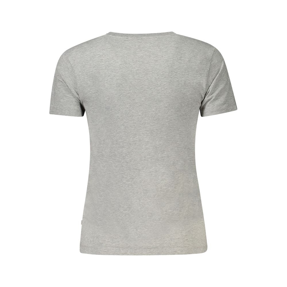 Camiseta gris con cuello en V Guess Harbour