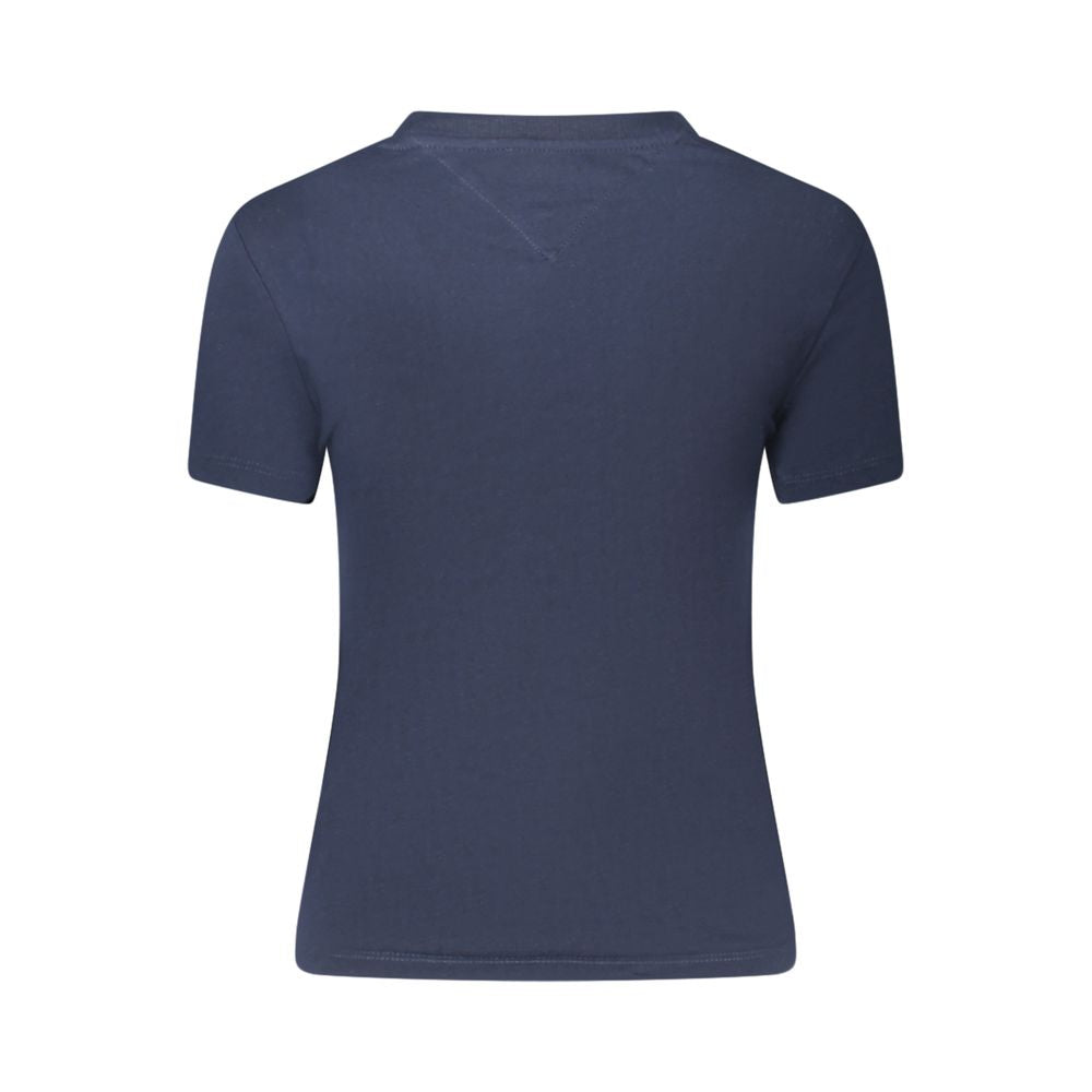 Tommy Hilfiger Damen-T-Shirt aus blauer Baumwolle