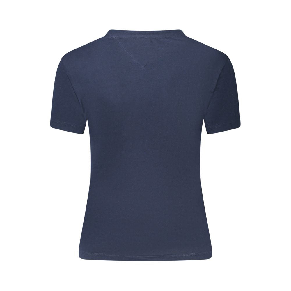 Tommy Hilfiger Damen-T-Shirt aus blauer Baumwolle