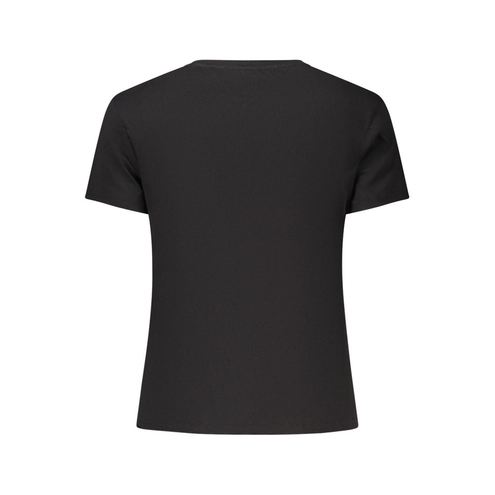 Tommy Hilfiger Schwarzes Baumwoll-T-Shirt für Damen