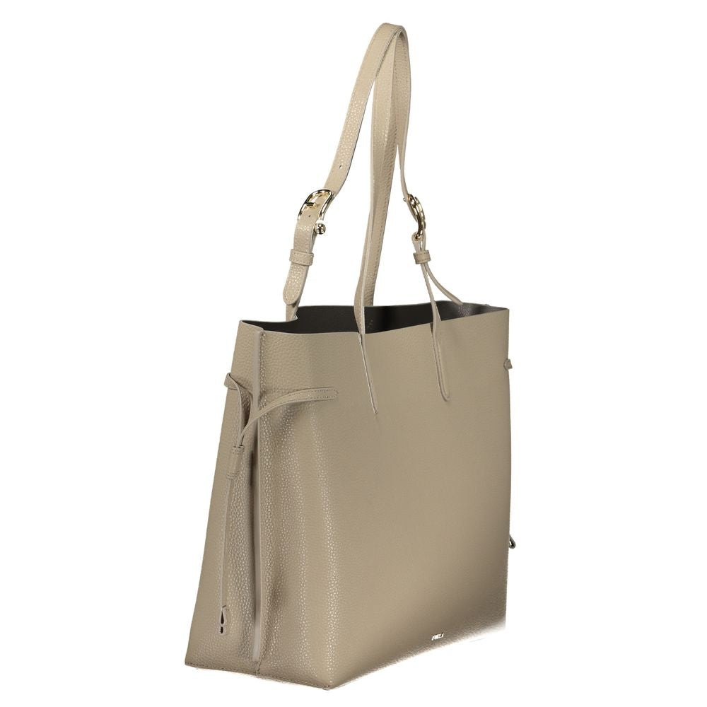 Furla Ava Lederhandtasche Sandbraun Beige Küsten-Strandclub