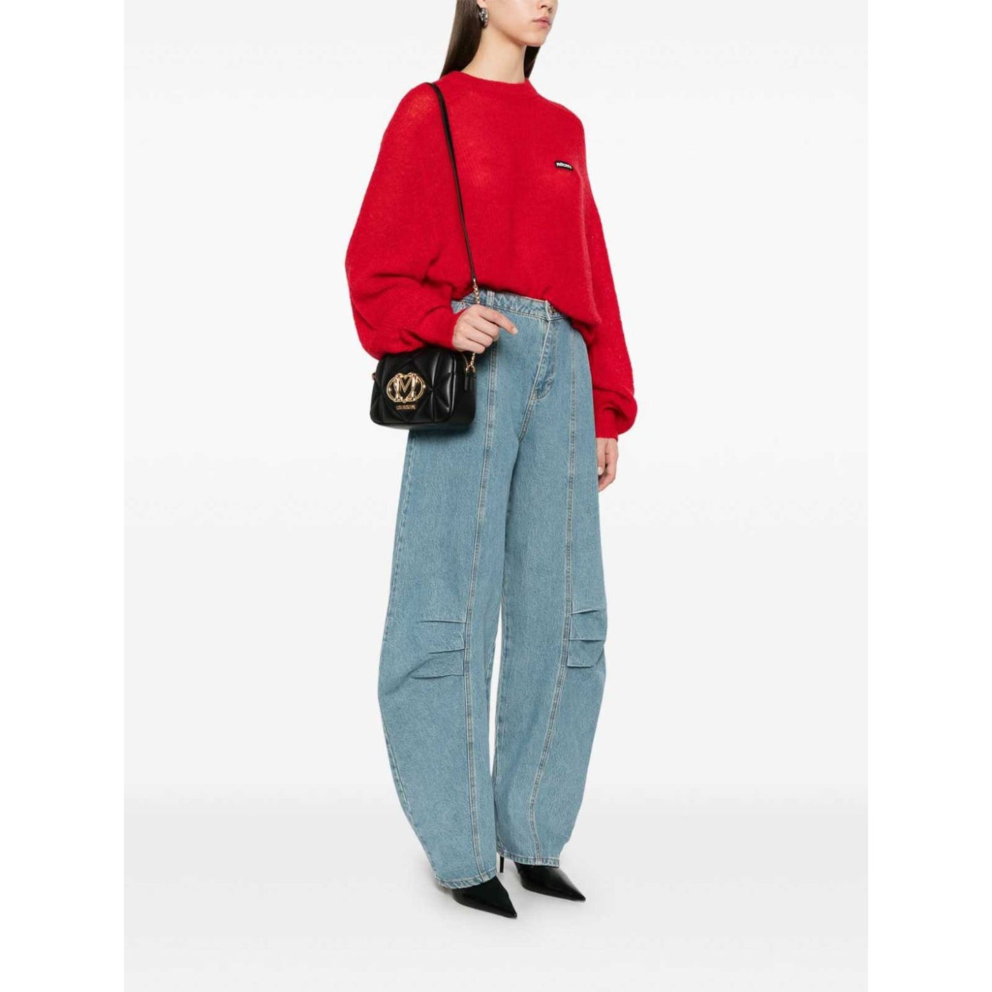 Love Moschino Women’s Black Crossbody Bag with Logo