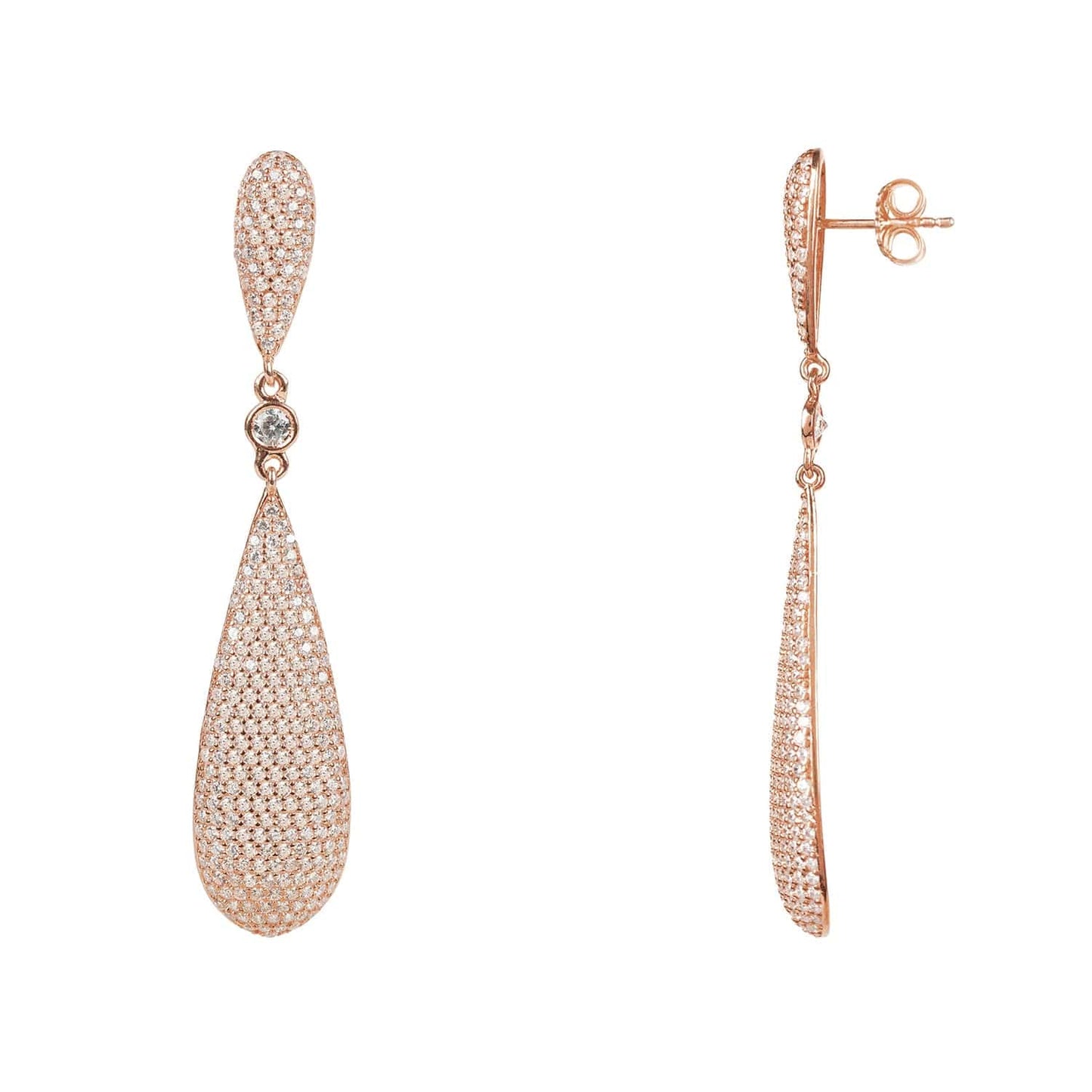 Pendientes Largos Latelita Oro Rosa