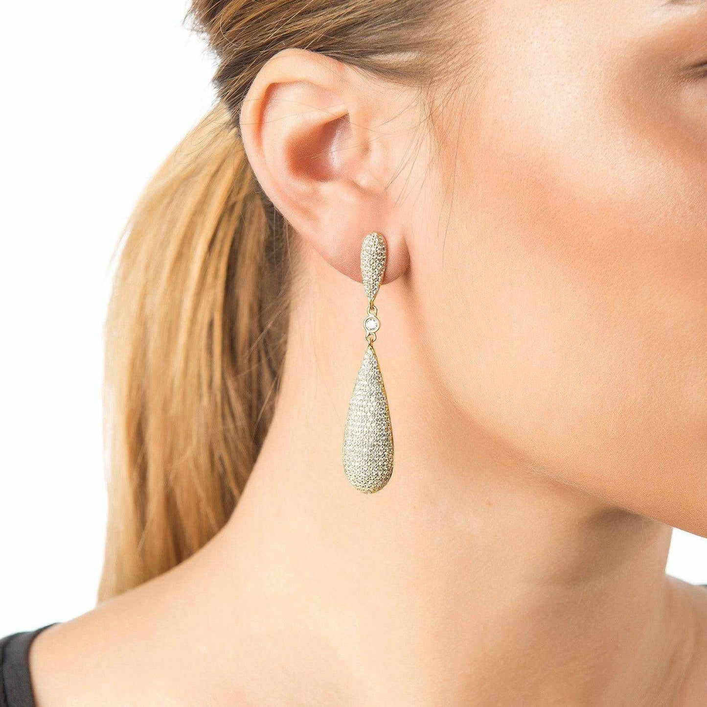 Pendientes Largos Latelita Oro Rosa