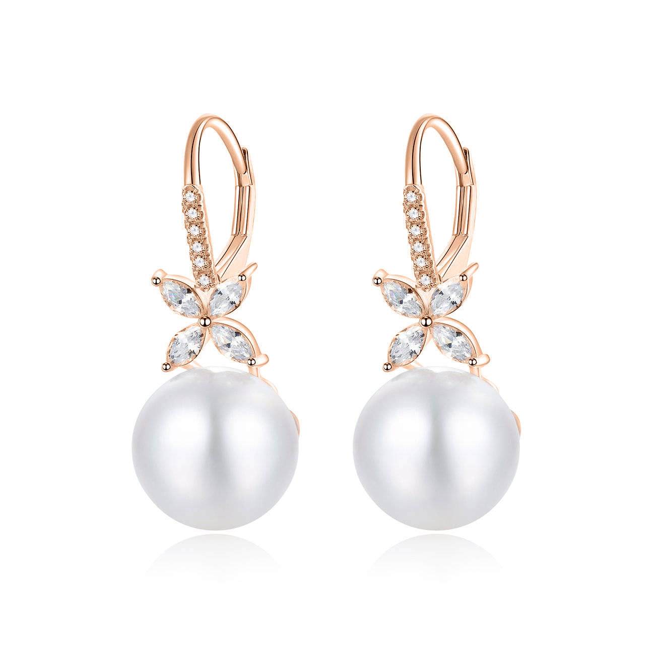 White Pearl Earrings