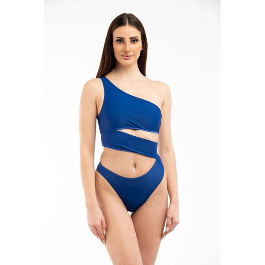 Moschino Sea Wave Blue One-Piece Swimsuit