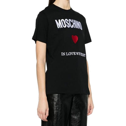 Moschino Sleepless Night Black Cotton T-Shirt Sleeveless Night
