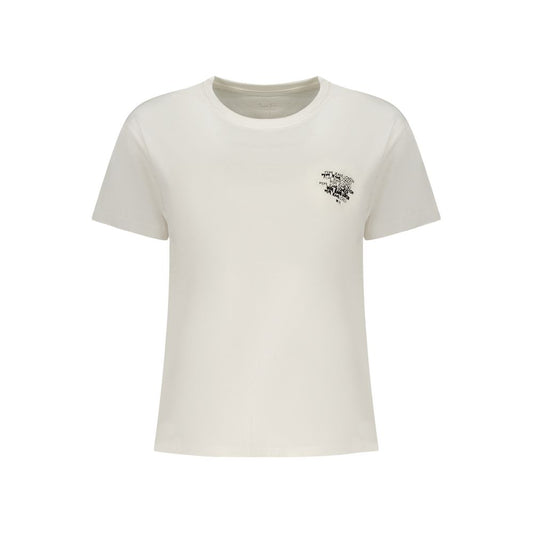 Pepe Jeans Weißes Baumwoll-T-Shirt für Damen