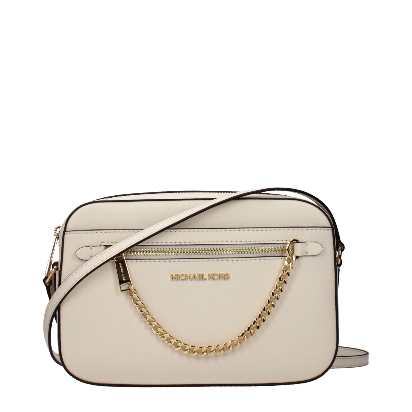 Michael Kors Beige Leather Crossbody Bag Marbella Collection