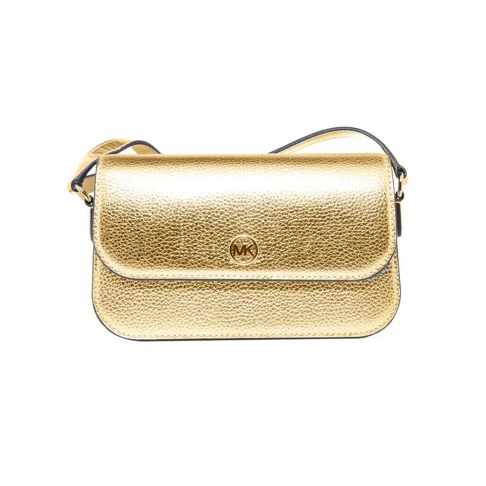 Michael Kors Gold Leather Crossbody Bag Marbella Shore