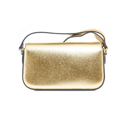 Michael Kors Gold Leather Crossbody Bag Marbella Shore