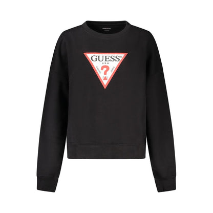 Schwarzes Damen-Sweatshirt aus Bio-Baumwolle von Guess Jeans