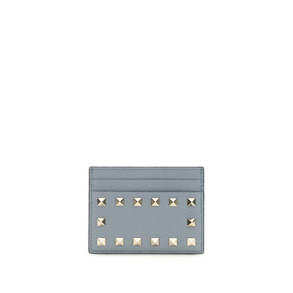 Valentino Garavani Leather Card Holder - Blue