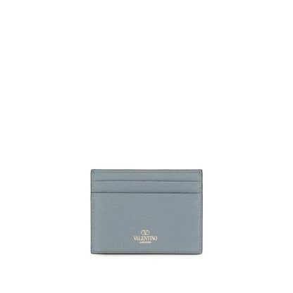 Valentino Garavani Leather Card Holder - Blue