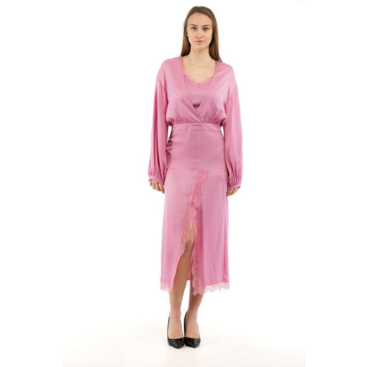 Moschino Marbella Chic Long-Sleeve Dress Pink
