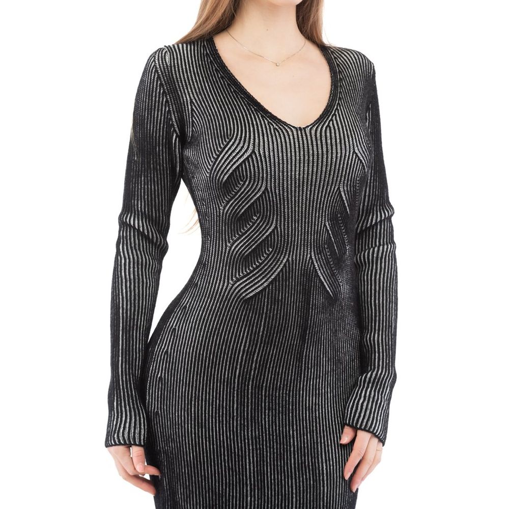 Moschino Long-Sleeve Multi-Color Dress