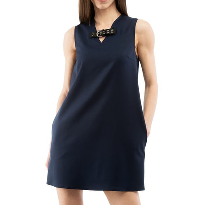Moschino Sea Wave Dress Blue Short Casual