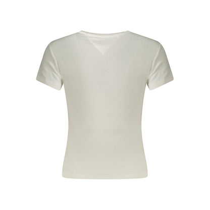 Tommy Hilfiger Weißes Baumwoll-T-Shirt für Damen