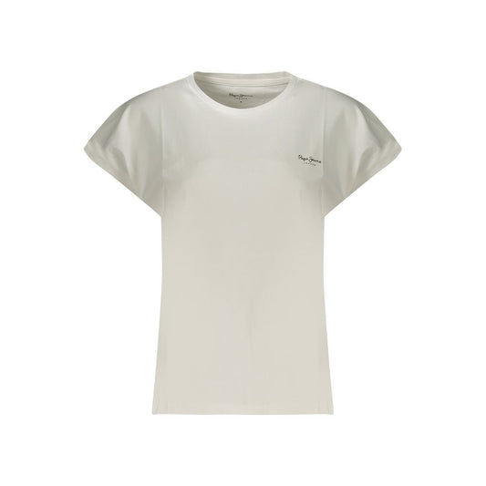 Pepe Jeans Weißes Baumwoll-T-Shirt für Damen