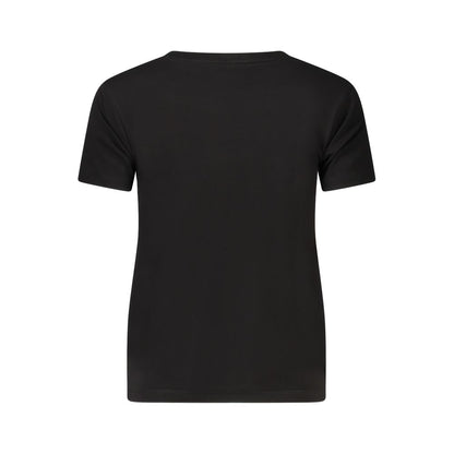 Guess Jeans Schwarzes Bio-Baumwoll-T-Shirt für Damen