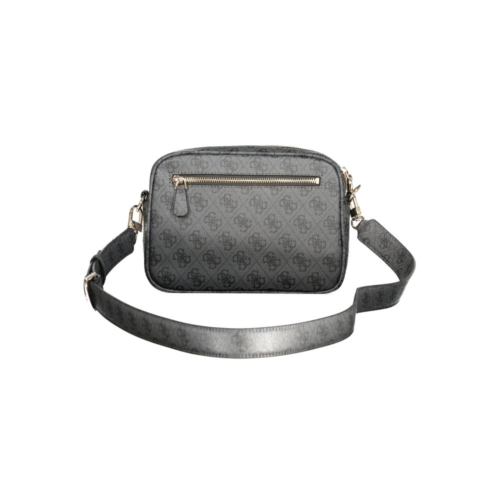 Guess Jeans Nero Poliuretano Women Handbag Marbella Wave Collection
