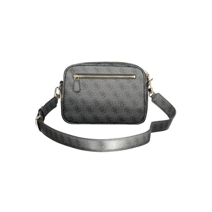 Guess Jeans Nero Poliuretano Women Handbag Marbella Wave Collection