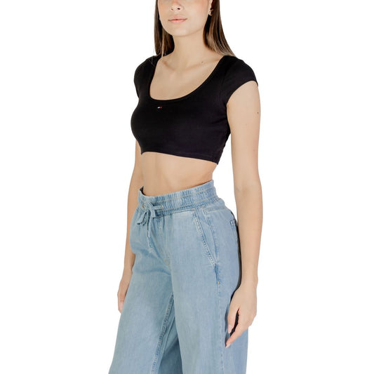 Tommy Hilfiger Jeans Cropped T-Shirt Black