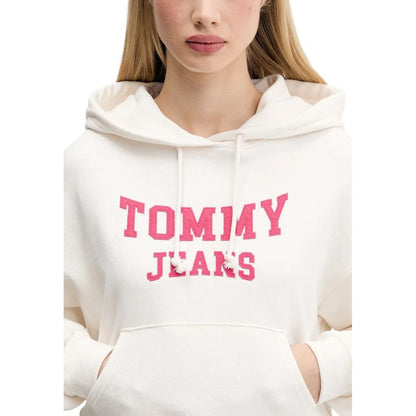 Tommy Hilfiger Jeans Cream Recycled Cotton Hoodie