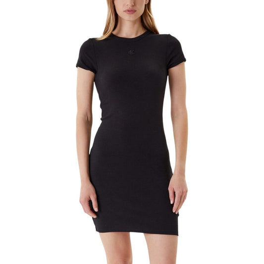 Calvin Klein Jeans Black Cotton Midi Dress