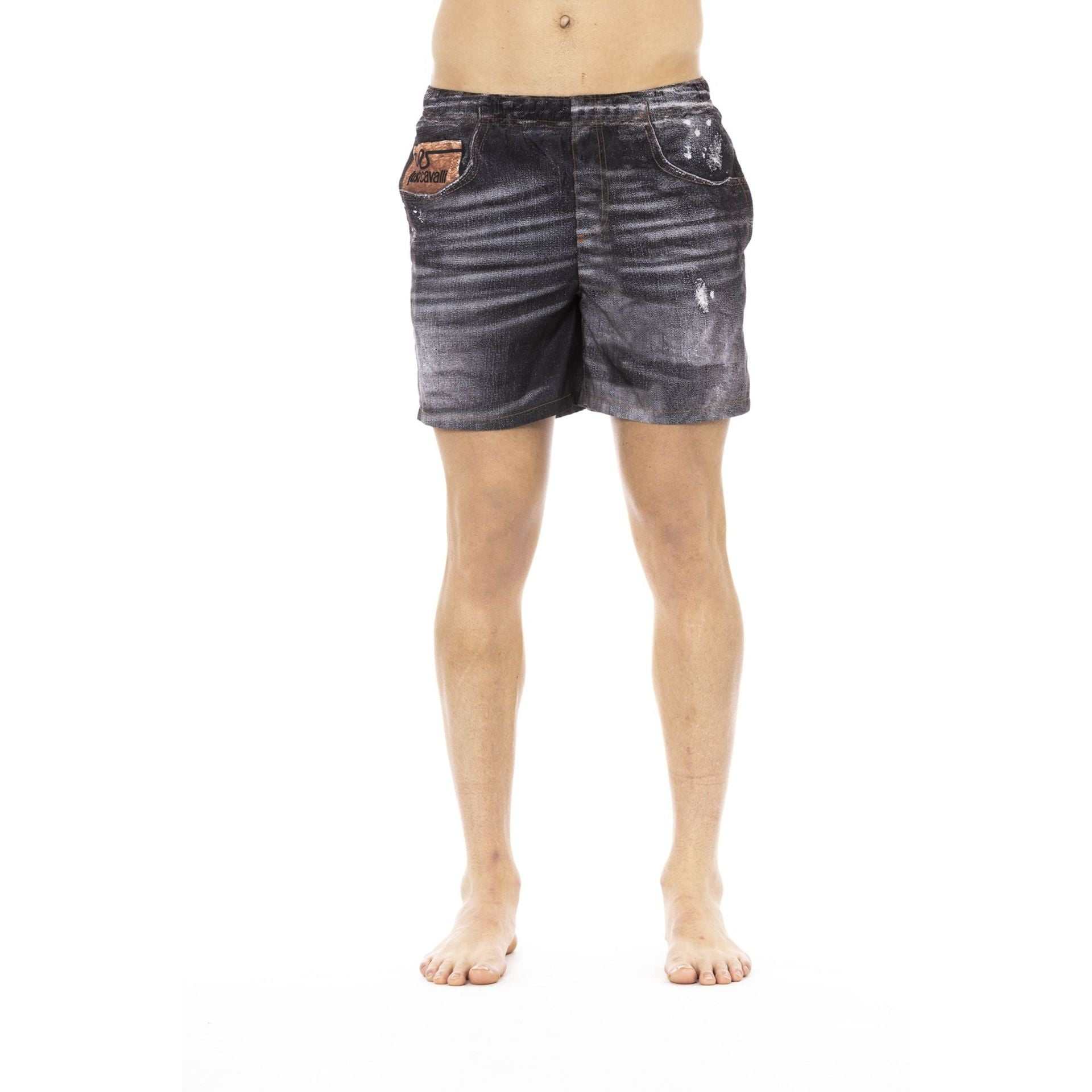 Just Cavalli Beachwear men's polyester swim trunks with elastic waistband and visible logo