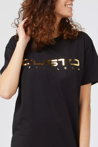 Custo Barcelona Oversized Cotton T-Shirt Sleepless Night Black