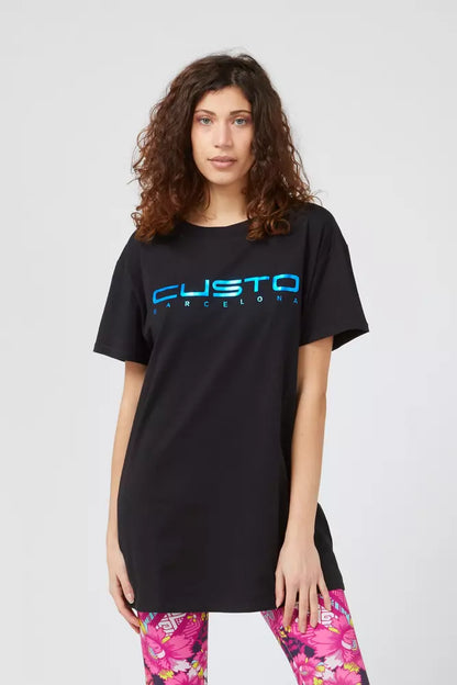 Custo Barcelona Oversized T-Shirt Sea Wave Blue Harbor