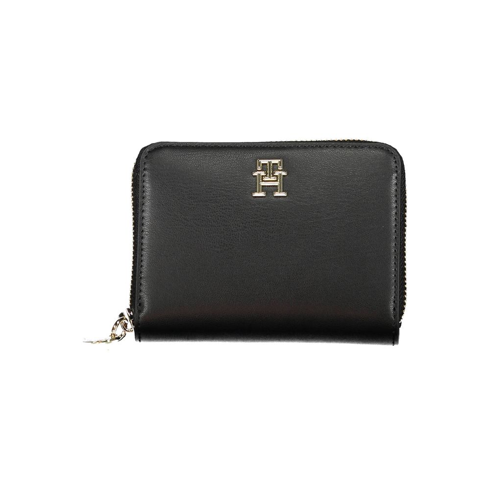 Tommy Hilfiger Sleepless Night Black Wallet Compact Zip Closure