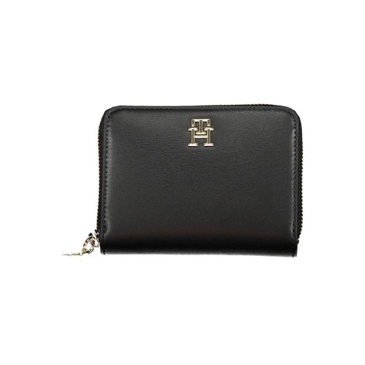Tommy Hilfiger Sleepless Night Black Wallet Compact Zip Closure
