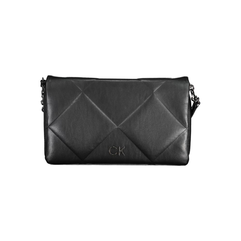 Schwarze Damen-Schultertasche von Calvin Klein aus Polyester