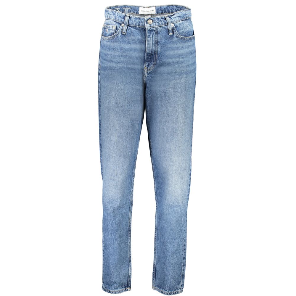 Calvin Klein Sea Wave Washed Blue Mom Jeans Urban Style
