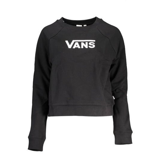 Vans Sleepless Night Schwarzes Baumwoll-Sweatshirt für Damen mit auffälligem Logo-Print