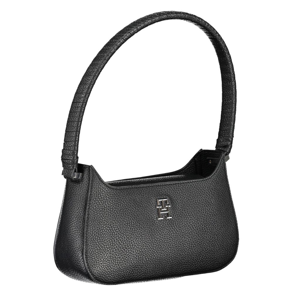 Tommy Hilfiger Black Polyurethane Women Handbag
