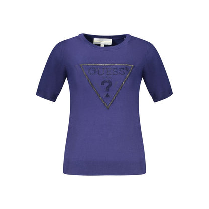 Guess Jeans Kurzarmpullover Sea Wave Blu Harbor