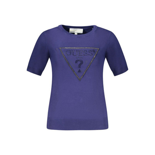 Guess Jeans Short-Sleeved Sweater Sea Wave Blu Harbor